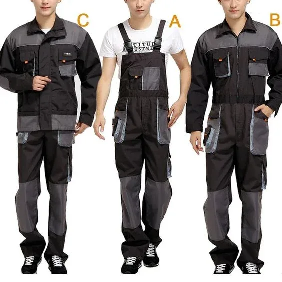 Hommes Multi-poches Outillage Costume Salopette Maintenance Combinaisons Réparateur Uniformes Bretelles Pantalon De Travail Plus La Taille (S-4XL) | Souhaiter